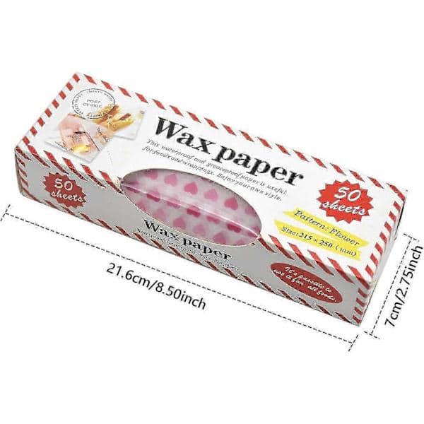 [LCS] 50 ark bivaxpapper för mat, återanvändbart smörgås- och brödpapper, miljövänlig vaxduk för matlagning