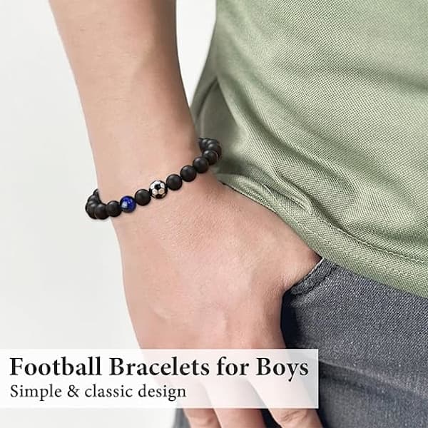 Fotballarmbånd for gutter, fotballgave til tenåringsgutter, sønn, bror bursdag, jule- og konfirmasjonsgave