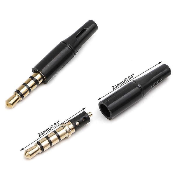 10 stk. 3,5 mm 4-polet stereohovedtelefonstik adapterkontakt_tfrf