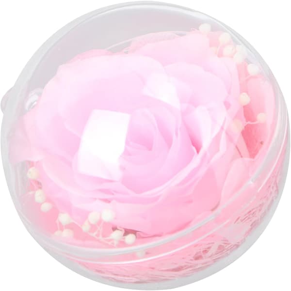 Preserved Flower Keychain Pendant Pink 5 cm Ball Decorative Bag Charm Creative Keychain Accessory