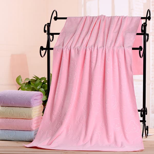 Badehåndkle absorberende hurtigtørkende superstort badehåndkle mykt t lys lilla