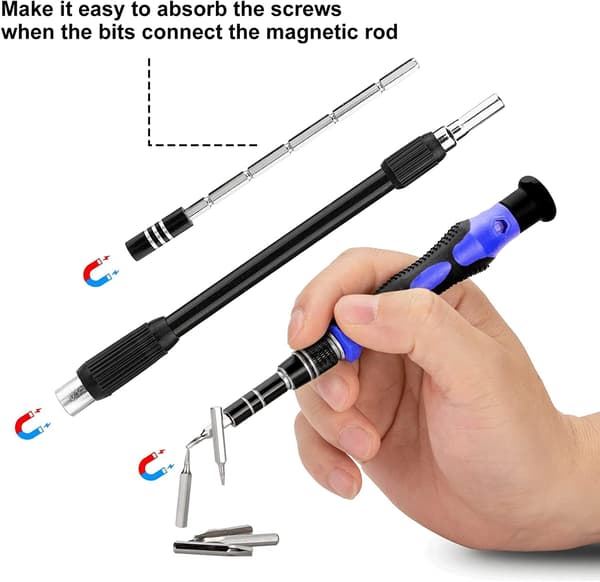 122-in-1 Magnetic Precision Screwdriver Set, Portable Mini Screwdriver Repair Tool for PC, Computer, iPhone