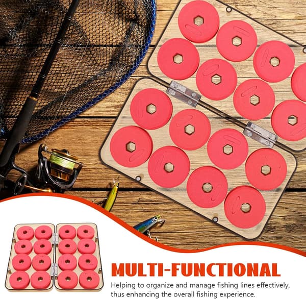 Fiskesnelleorganisatorboks med 1,7 cm diameter rommer 16 spoler Eva og Abs Materiale