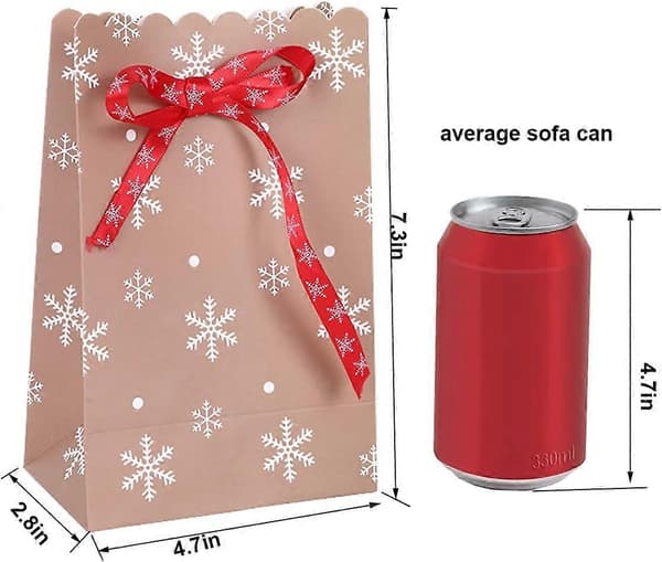 12 julegaveposer - små juleposer, 4 premiumdesigns