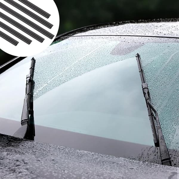 6 Pieces Rubber Wiper Blade, Rubber Replacement Blade, Universal Windshield Wiper Strips, Compatible with All Wiper Blades