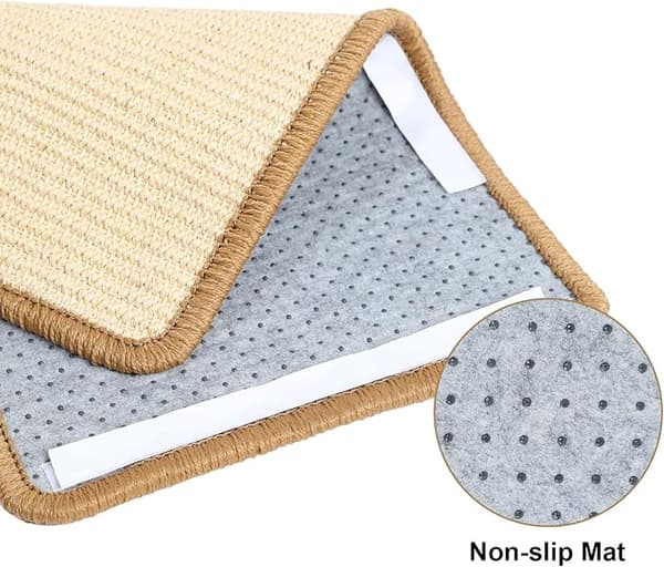 Cat Scratch Mat, 40 x 30 cm, Natural Sisal, Horizontal Scratching