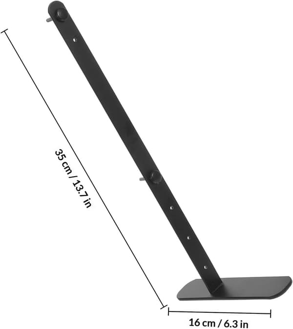 2 Adjustable Carbon Steel Pegboard Desk Mounts, Minimalist, Black, Sturdy and Reliable