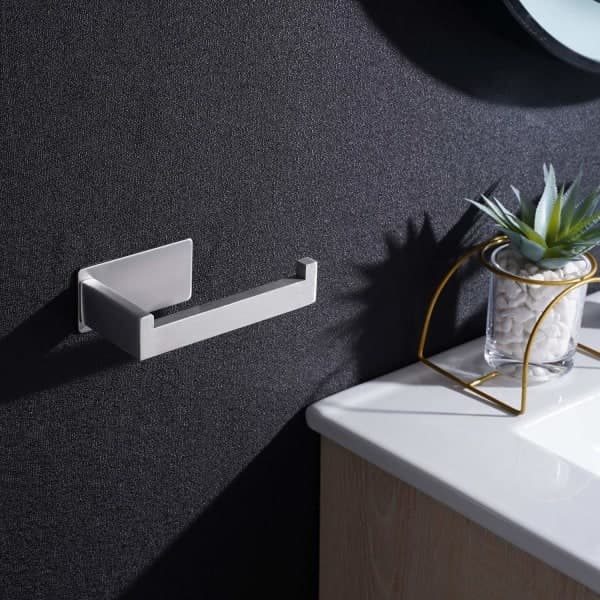 Toiletpapirholder, vægmonteret holder i rustfrit stål