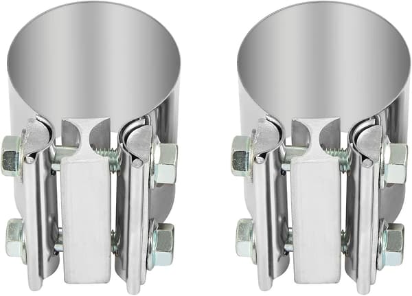 Universell eksosrørklemme i rustfritt stål, 64 mm x 76,2 mm