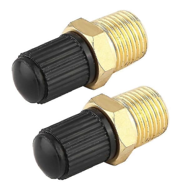 Luftkompressortankfyllingsventil i messing - 2 stk 1/8 Npt Mpt