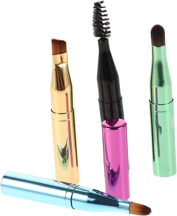 1 set Portable Makeup Brush for Eyebrows, Lips, and Eyeshadow, as well as Compact Beauty Cosmetic Tool