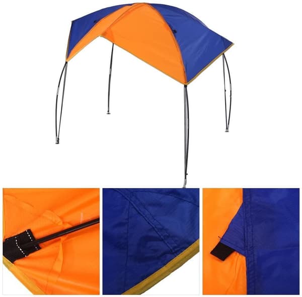 Tent, foldable canopy for inflatable boat & camping, 2-4 person, sunshade canopy