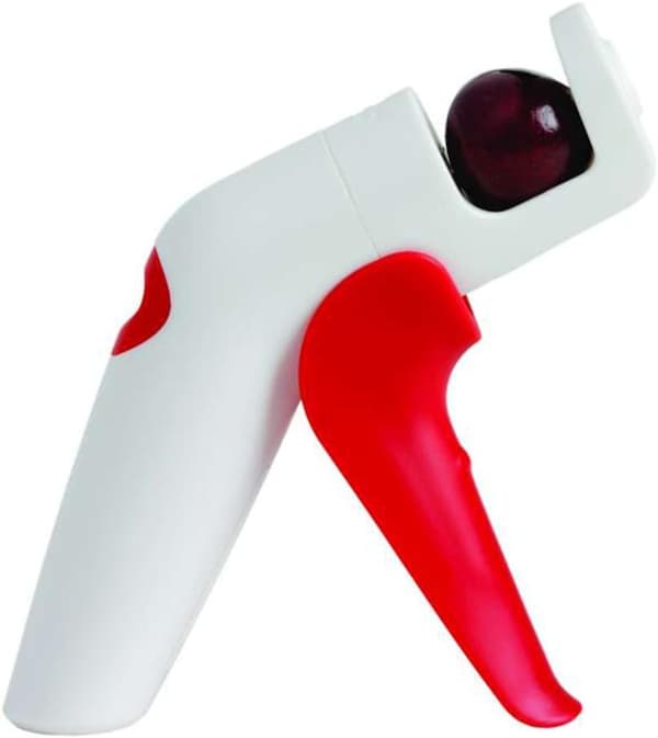 Remove fruit pits quickly and easily, red and white, 21.5 x 7 x 9 cm
