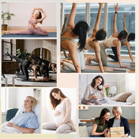 Yogasokker - Ankelstrømper - Profesjonelle sklisikre Pilatesstrømper - bomull - Dame - Hvit - 6 par