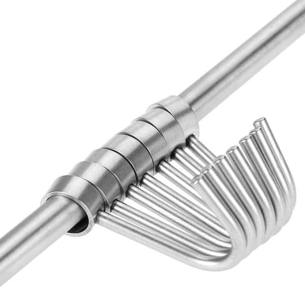 Stainless Steel Kitchen Rail with 7 or 10 Hooks KLB