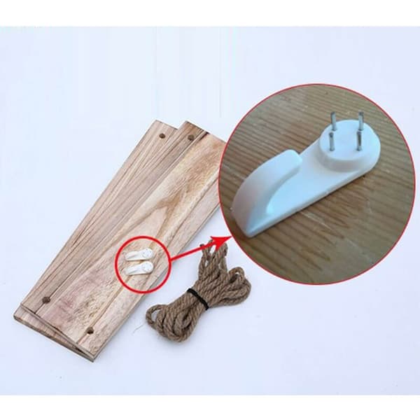 Retro Hanging Shelves, Decorative Wall Shelf, Three-Tier Shelf, Indoor Wall Storage 50cm KLB