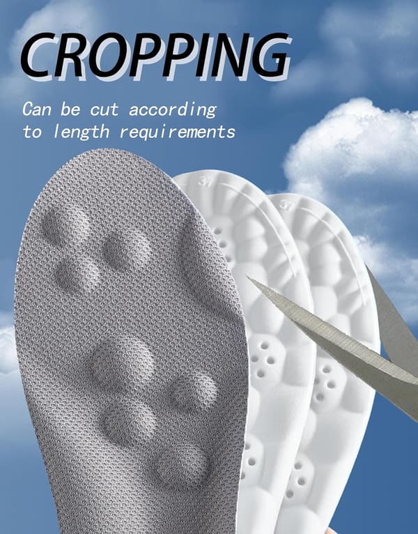 Memory Foam-indlægssåler med svangstøtte, åndbare stødabsorberende massageindlægssåler til smertelindring i fødderne, 2 par, sort 35/36 35/36 35/36
