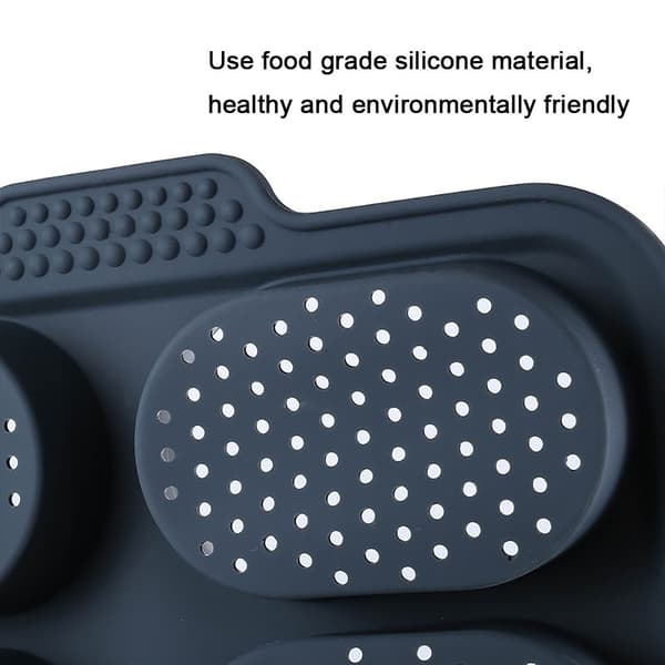Silikonebageform til franskbrød, non-stick, mørkegrå, til hjemmekøkken