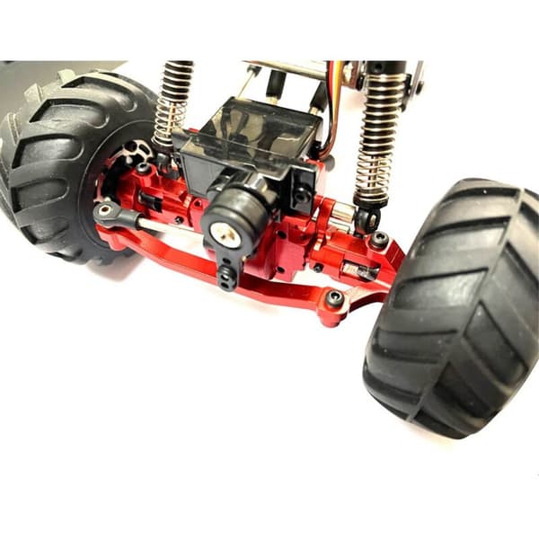 Metallinen servokiinnike HBX 2098B 1/24 RC-auton päivitysosille, punainen
