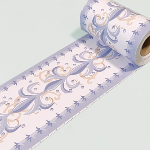 Wallpaper Border Blue Pattern 10 X 1000CM Wall Strips Wall Decal Self-Adhesive Wall Skirting Self-Adhesive PVC