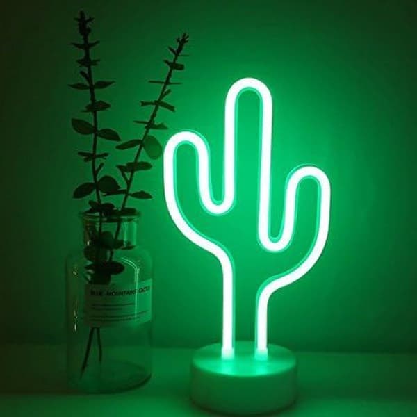 Cactus neon sign night light with holder decorative KLB