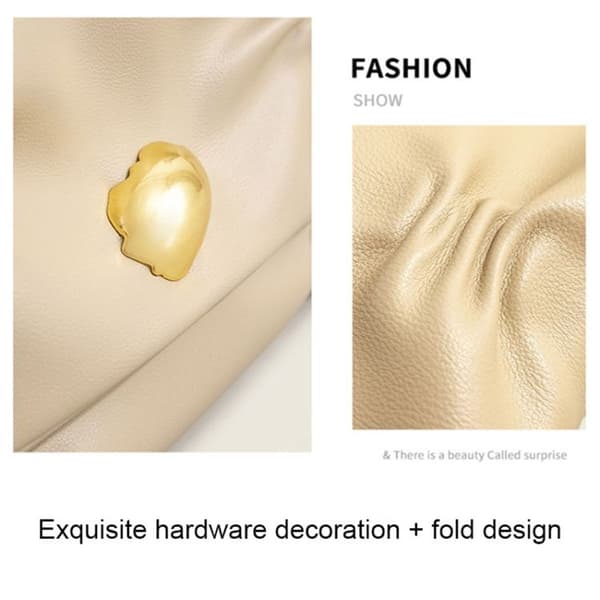 BLZF--9042 Cloud-Shaped Pleated Large Capacity Clutch Bag, One Shoulder Bag