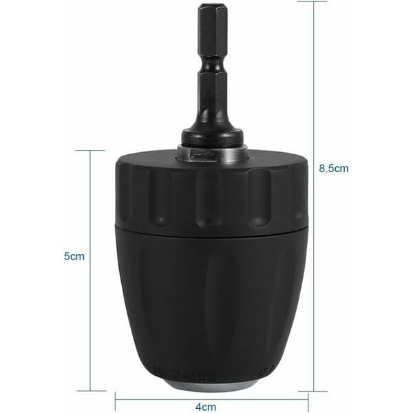 0,8-10 mm 3/8\"-24UNF Keyless Drill Chuck med 1/4\" Hex Shank Borrtillbehör