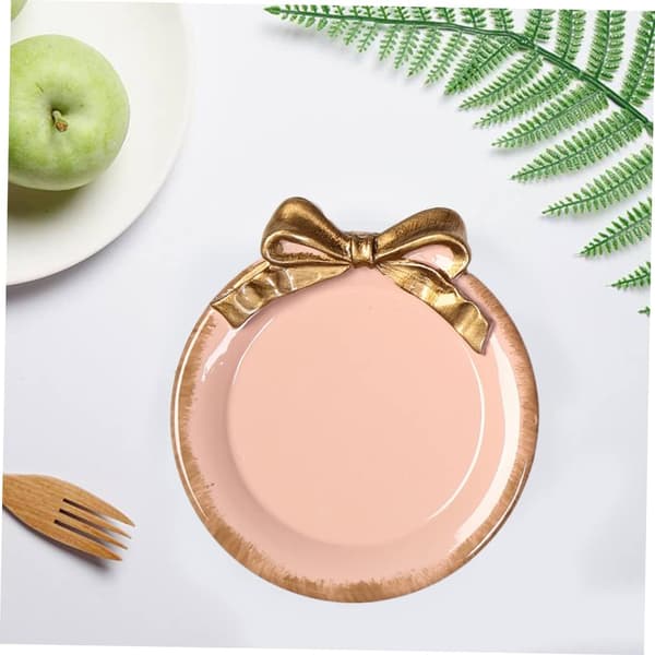Serveringsfat Elegant Rosett Dekorativ Servis för Servering av Dessert Frukt Rosa Harts