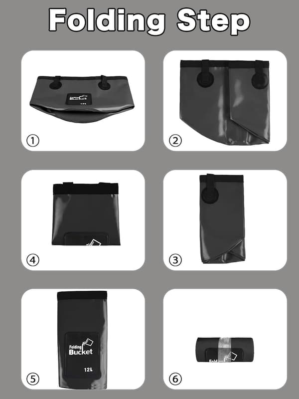 Foldable bucket with handle, lightweight foldable water 20L, multifunctional portable foldable bucket washbasin, black
