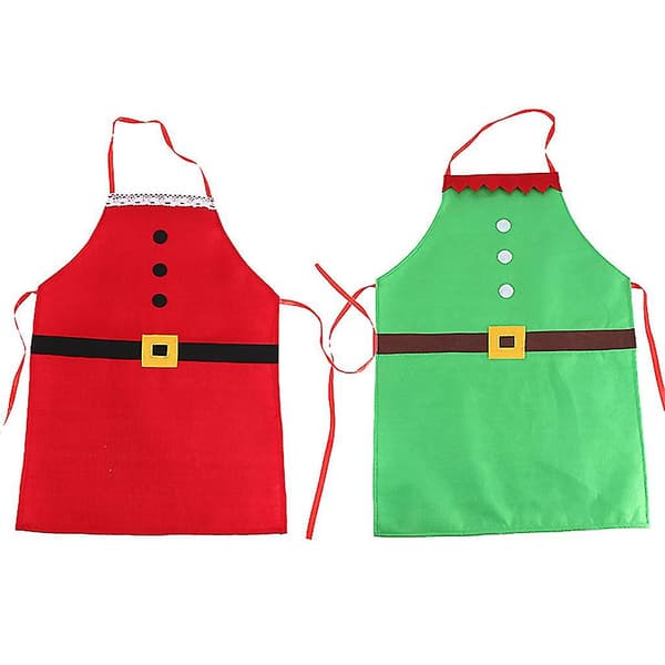 Juleforklæde til voksne, julemandsforklæde, nisseforklæde, justerbart til julefest, kok, madlavning, restaurant, rengøring, havearbejde