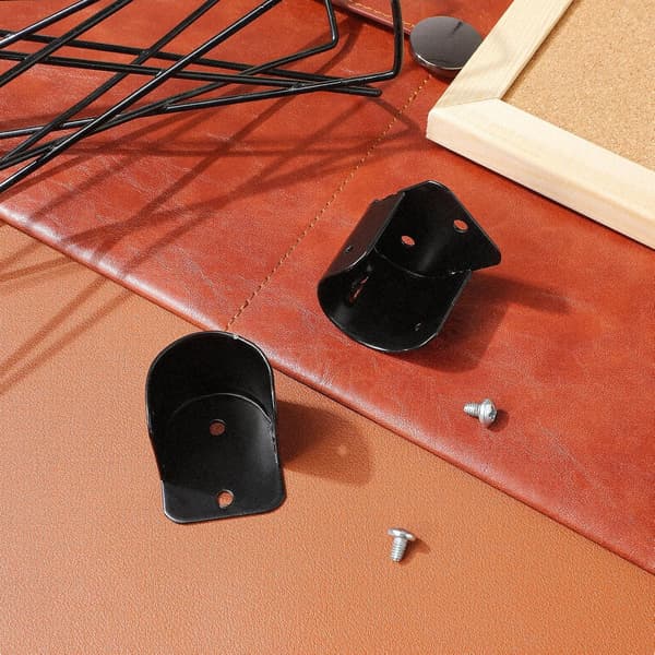 4pcs Wardrobe Rod Flange Sockets Shower Curtain Rod Bracket Iron Solid Color Design Classic Reliable Easy to Install