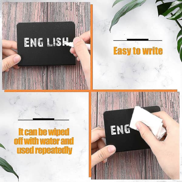 20 Pieces 4 X 3 Inch Mini Chalkboard Table Stand Sign Chalkboard Buffet Labels Food Label For Party Table