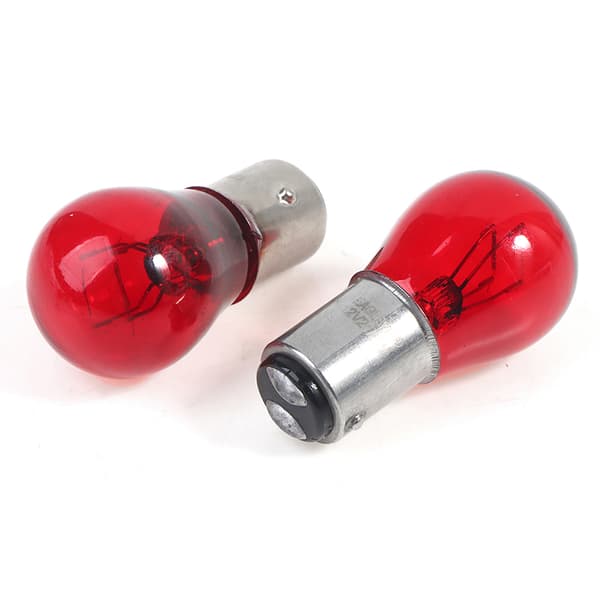 2 stk BAW15D Røde Bremselys Baklys Bil Lampe 12V Blinklys BAZ15D BAZ15D