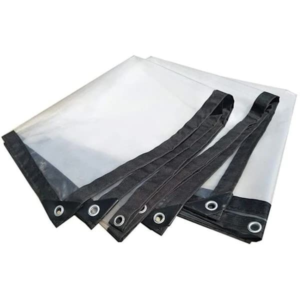 BeGrit 2M x 3M Waterproof Transparent Tarp with Eyelets Weatherproof