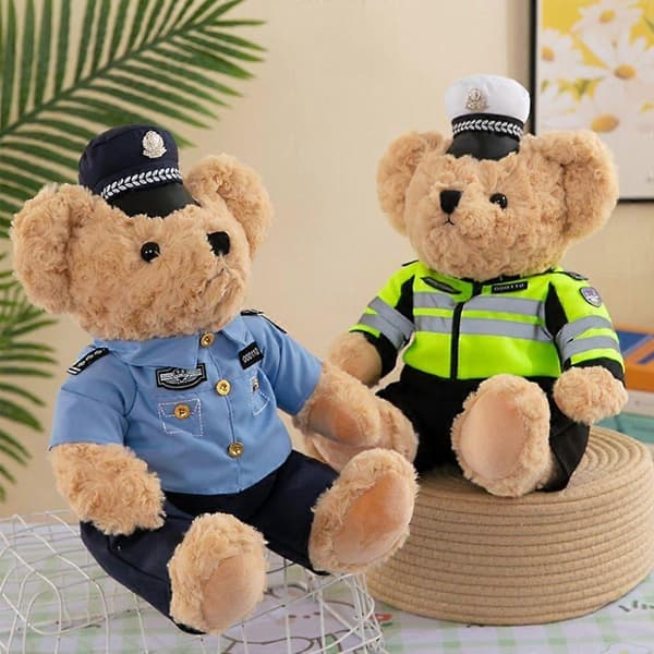 30 cm poliisinalle pehmolelu, liikennepoliisi, lapsille ja aikuisille