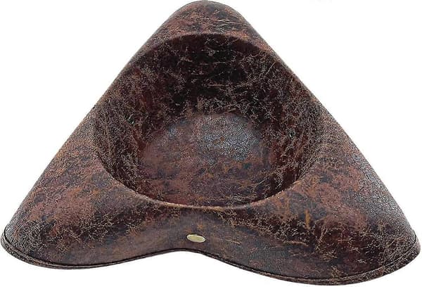 Pirathat til voksne - Brun slidt læderhat i kolonial stil med tre horn