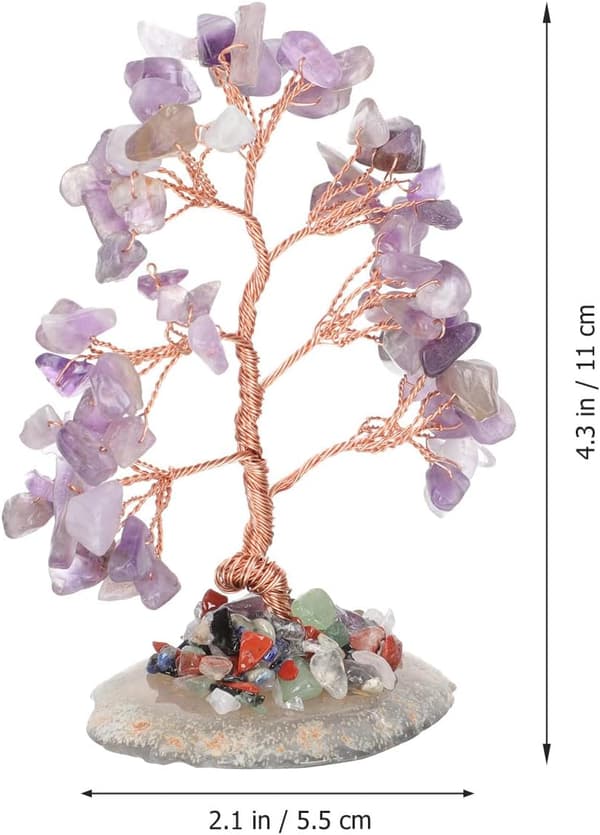 Crystal Tree Ornament Crystal Embellishment Delicate Tree Modeling Non-fading Use Unique Desktop Home Ornament