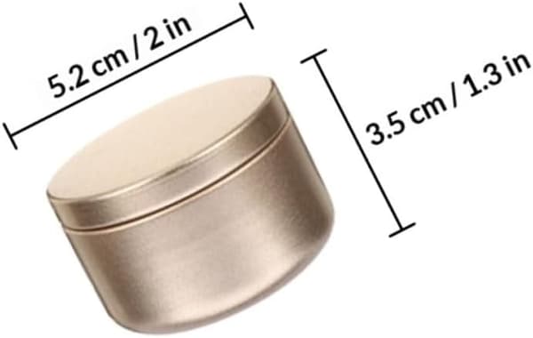 5 stk 50 ml gull aluminiumsbokser for te- og smykkeoppbevaring