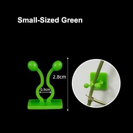 100 Pcs Small Climbing Plant Support Clips, Self-Adhesive Plant Clips