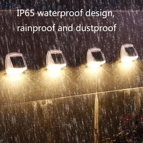 8 LED Outdoor Solar Wall Light Waterproof (Warm Light)