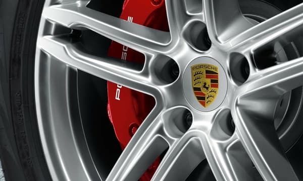 4-Pack - Porsche Centrumkåpor / Hjulnavsemblem - B 95 75 mm Silver 95 75 mm Silver