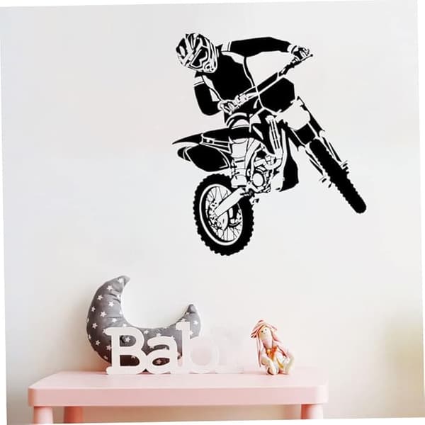 1 st motorcykel väggdekal, dekoration för vardagsrum sovrum o