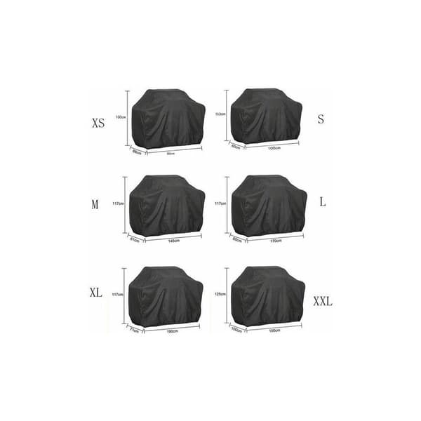 Rectangular Grill Cover for Camping L-170 × 61 × 117 CM BhasBBQ Protective Cover, Durable 210D, Dustproof, UV-Resistant