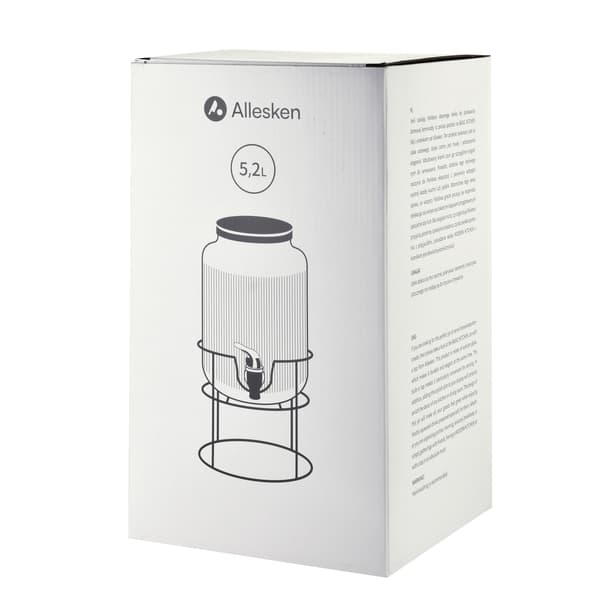 MODERN KITCHEN Glaskande med hane 5,2L på metalstativ