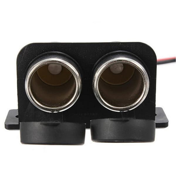 Cigarette Lighter Socket, Dual Hole, Waterproof, Marine Grade, 12V/24V DC Cigarette Lighter Plug, Socket for Cars and Boats