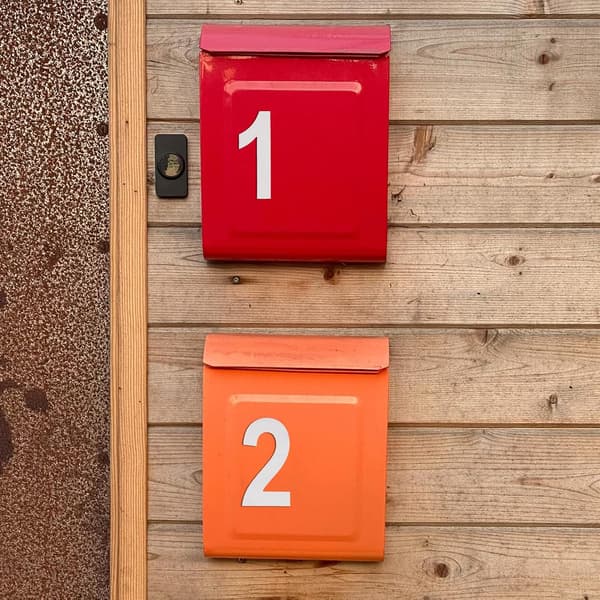 2 Sets Large White PVC Number Stickers for Mailbox, Self-Adhesive and Waterproof Reflective Numbers
