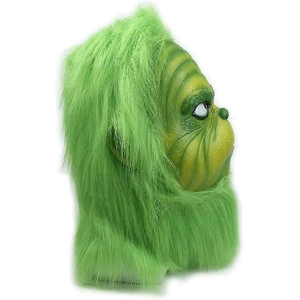 Jul Grön Tomte Latex Mask Universal Storlek Halloween Cosplay Kostym_Kvalitetspresenter