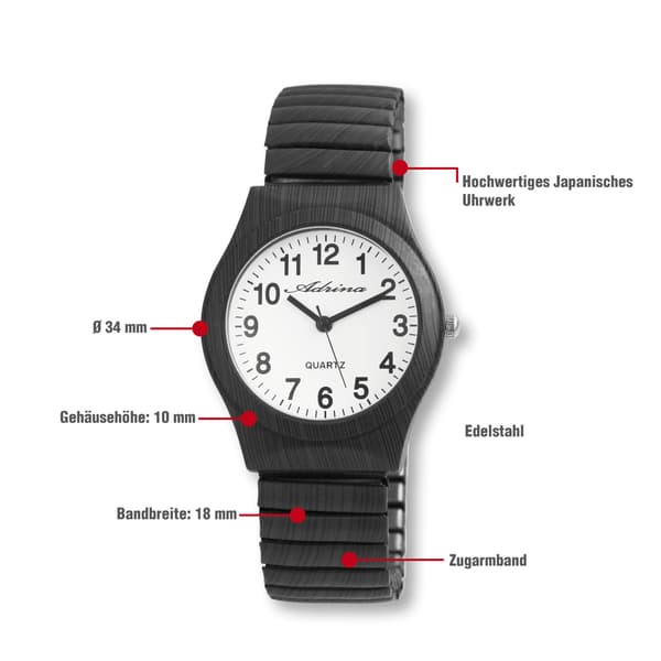 Women's Stainless Steel Quartz Pull-On Watch