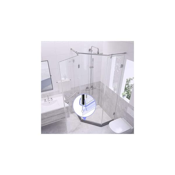 Duschdörrstätning 70CM 2PCS för 4-6mm glas, Duschkabinstätning Fällbar barriär, Ersättningsstätning, Rak/Böjd glasduschdörrstätning KLB