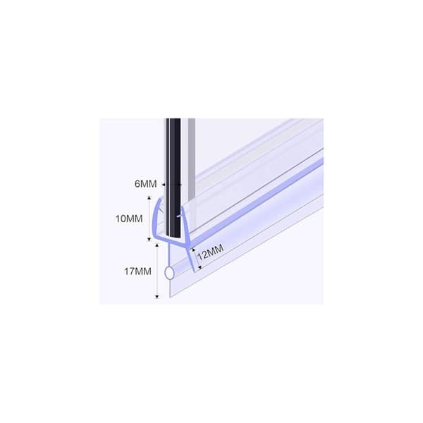 Duschdörrstätning 70CM 2PCS för 4-6mm glas, Duschkabinstätning Fällbar barriär, Ersättningsstätning, Rak/Böjd glasduschdörrstätning KLB